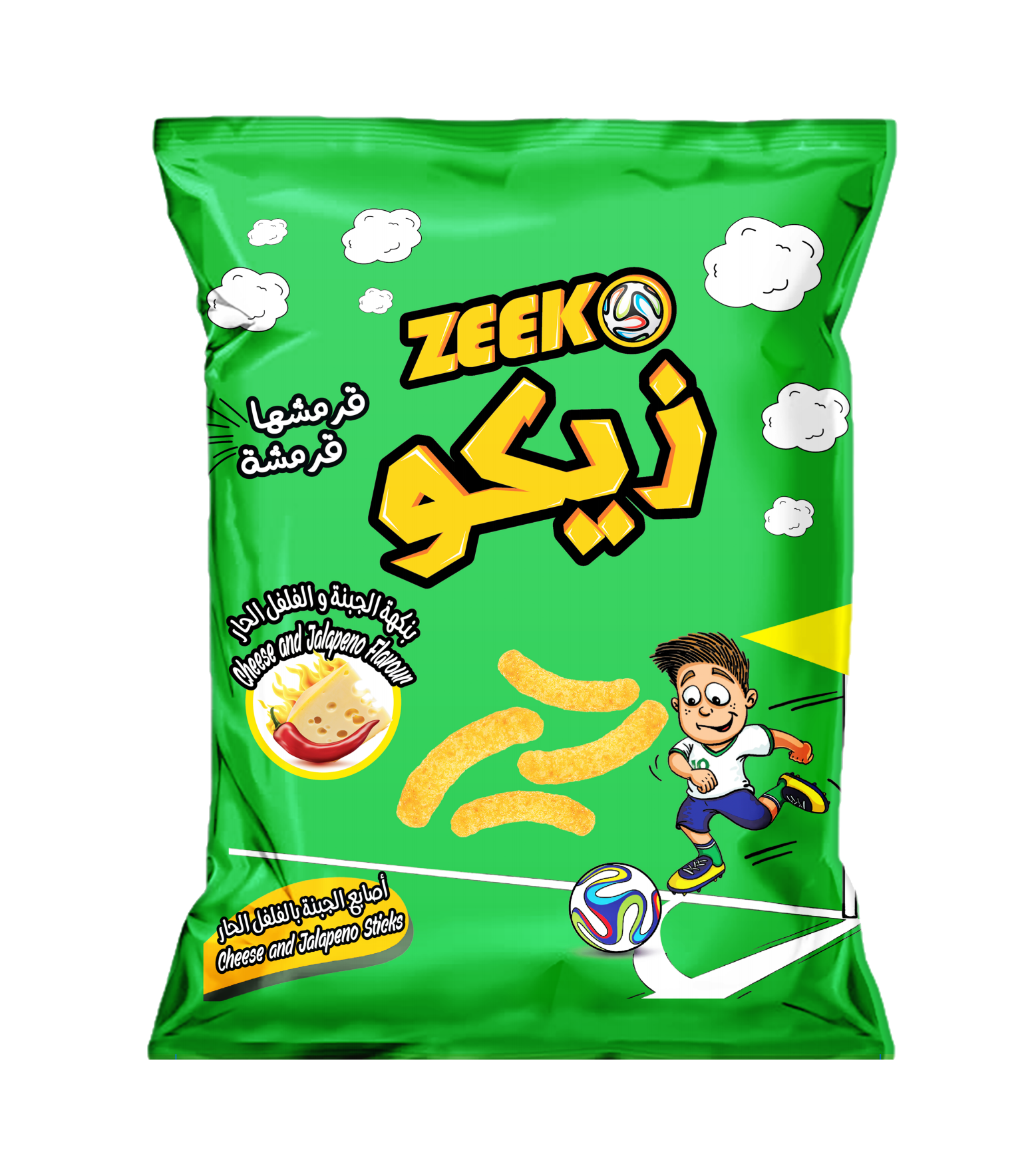 11005-Zeeko Cheese and jalapeno 55g conv 0 زيكو أستيكس بنكهة الجبنة والفلفل الحار - Image 1